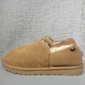 UGG Leisure Men's Sizes 12 US Chestnut Suede Shearling Waterproof Slippers.